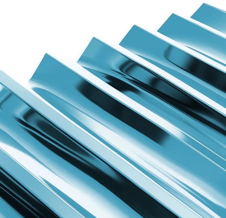 Abstract blue wave-like shapes