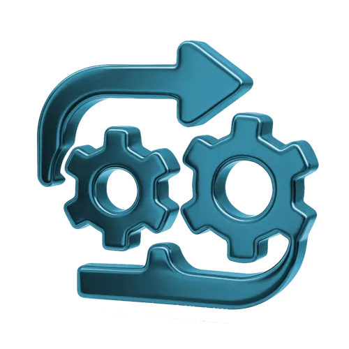 Abstract blue ribbon-like shape