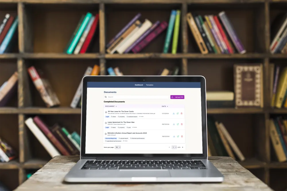Screenshot of the AI Document Analysis project